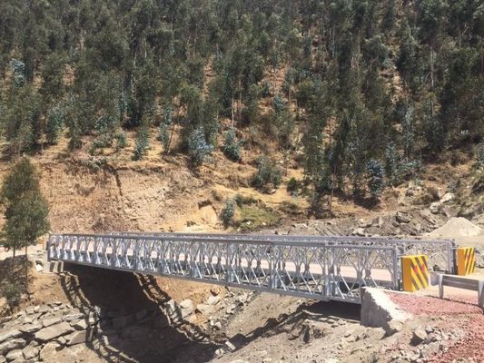Prefabricated Steel Truss Bridge with Designed Load HL93 for Span Range 6 to 60 Meters Featuring Steel or Wood Deck Options
