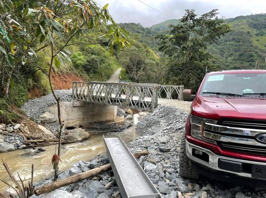 Heavy Structural Steel Bailey Bridge 3.15m / 4.2m Steel Beam Bridge