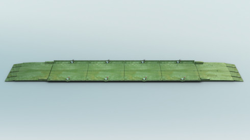 Design Wheel Load 83t Pontoon Boat Bridge Heavy Equipment